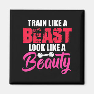 Womens Train Like A Look Like A Beauty Gym Workout Magnet