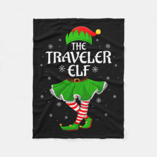 Womens Traveler Elf Christmas Family Girls Women E Fleece Blanket