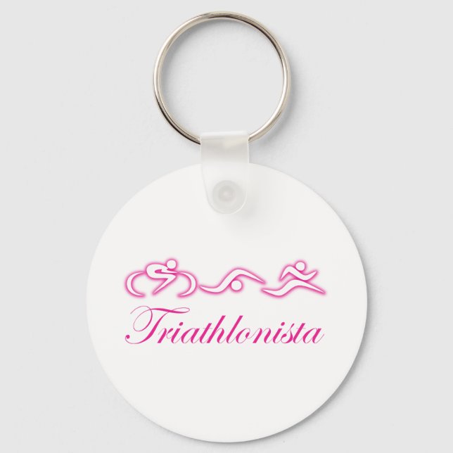 Women's Tri: Triathlonista Keychain (Front)
