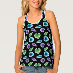 Womens Tropical Palms Tank Top
