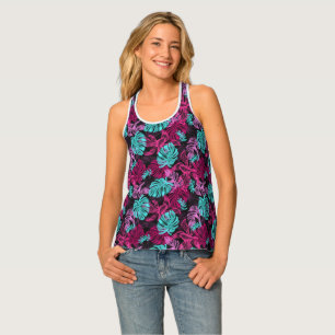 Women's Tropical Print Tank Top