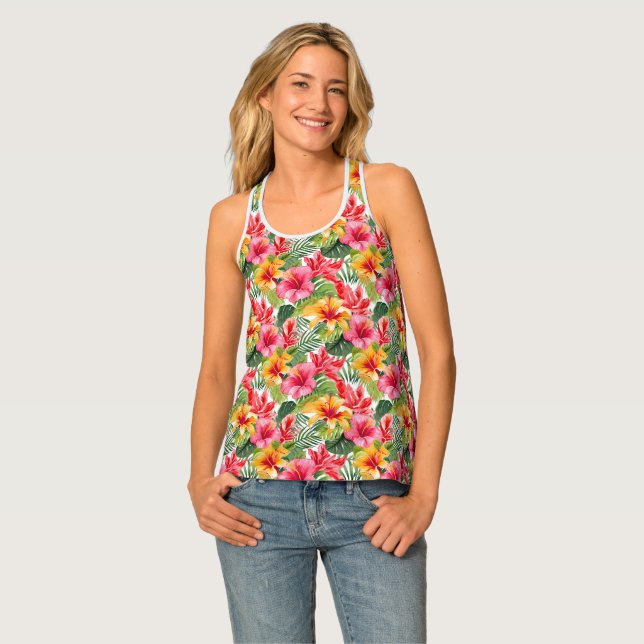 Women's Tropical Tank Top (Front Full)