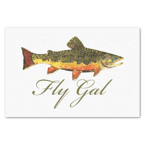 Womens Trout Fishing Tissue Paper