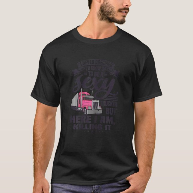 Womens Trucker Accessories For Truck Driver Woman T-Shirt (Front)