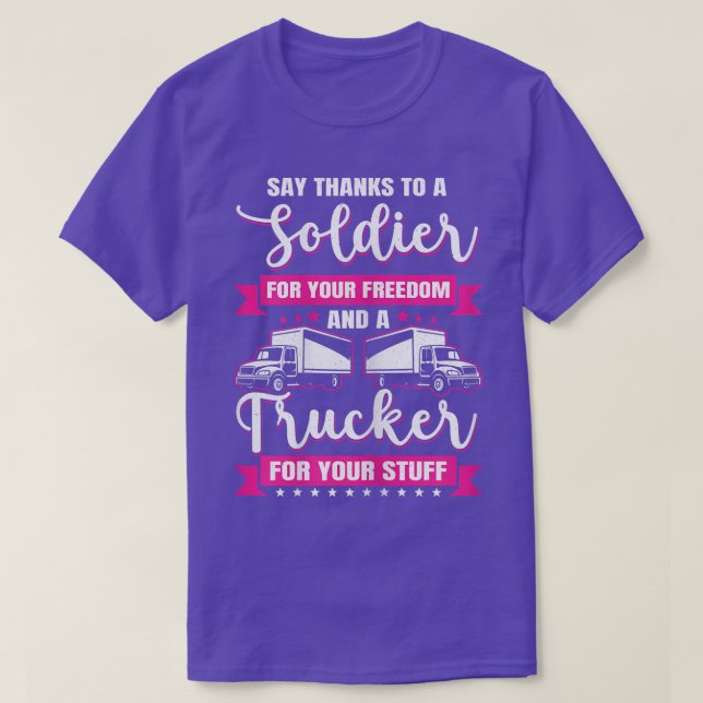Womens Trucking Country Trucker Diesel Freight Tru T-Shirt (Design Front)