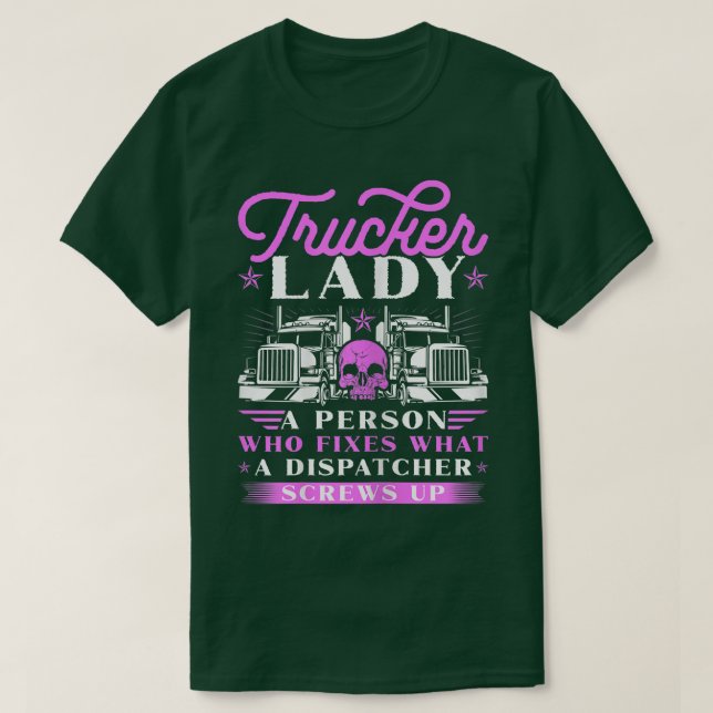 Womens Trucking Truck Driver Definition Quote, Wom T-Shirt (Design Front)