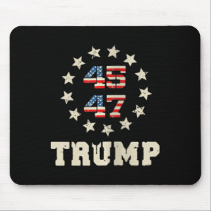 Womens Trump 2024 Flag (on Back) Take America Back Mouse Pad