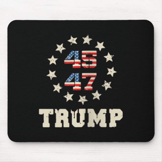 Womens Trump 2024 Flag (on Back) Take America Back Mouse Pad (Front)