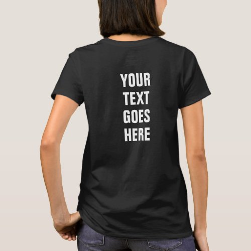 Womens TShirts Back Side Print Add Text Custom