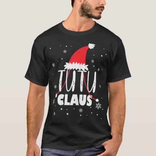 Womens Tutu Claus Santa Hat Hawaiian Grandma  Gra T_Shirt