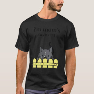 Women's Tuxedo Cat I'm Mom's Favorite   Cat T-Shirt