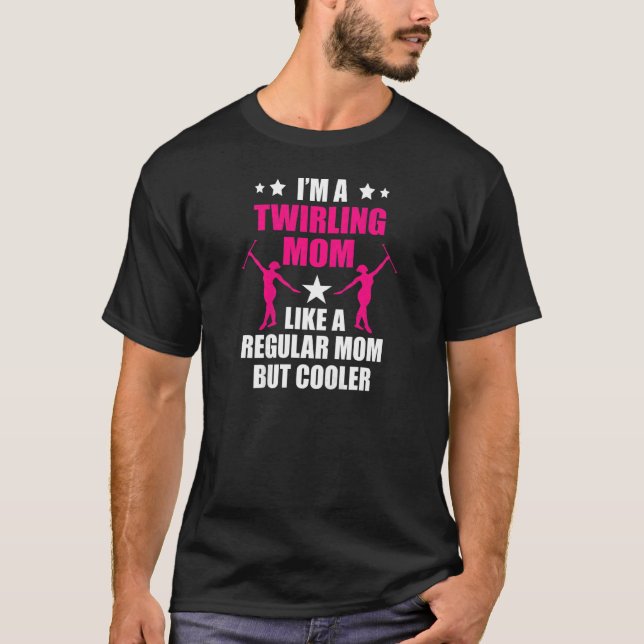 Womens Twirling Mom Baton Twirling Baton Twirler G T-Shirt (Front)