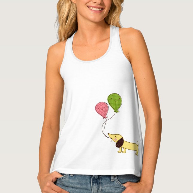Women's Two sided Dachshund Tank Top (Front)