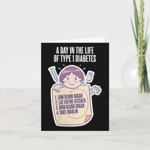 Womens Type 1 Diabetes Awareness Month Funny Diabe Card