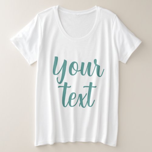 Womens Typography Template Plus Size White Custom Plus Size T_Shirt
