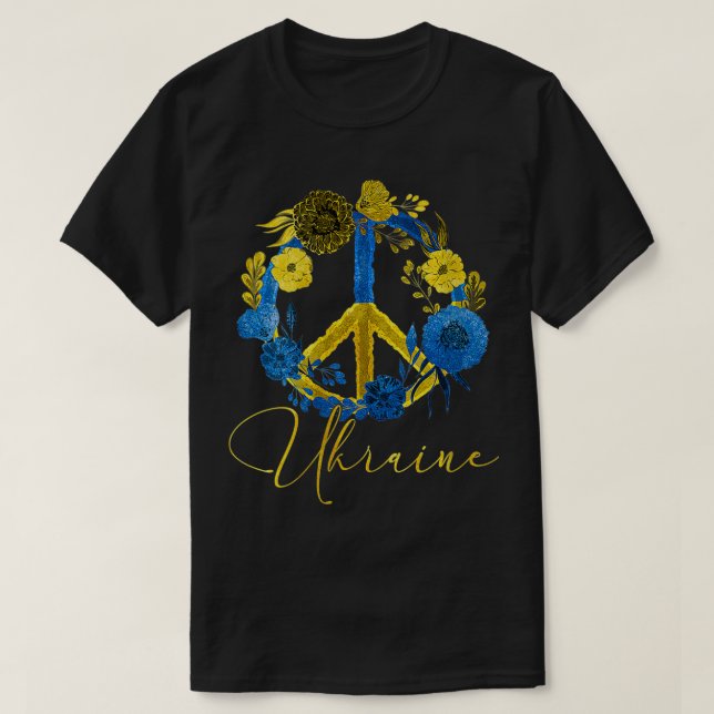 Womens Ukraine  Sunflower Ukrainian Flag I Stand W T-Shirt (Design Front)