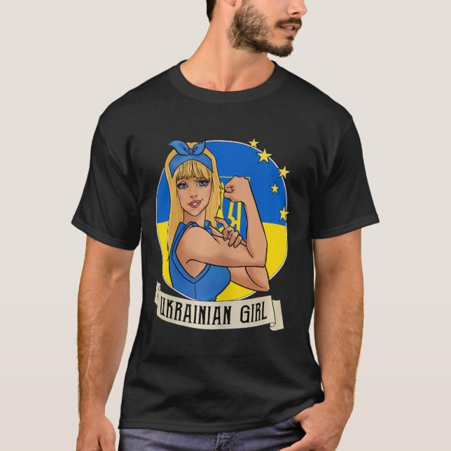 Womens Ukrainian Girl Ukraine Flag Merchandise Ukr T-Shirt (Front)