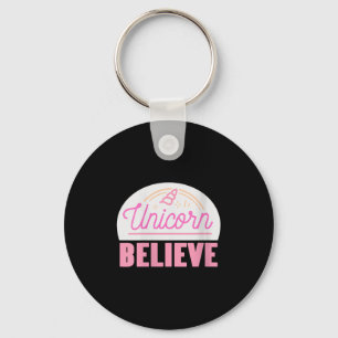 Womens Unicorn Believe Sitive Magic Fantasy Rainbo Keychain