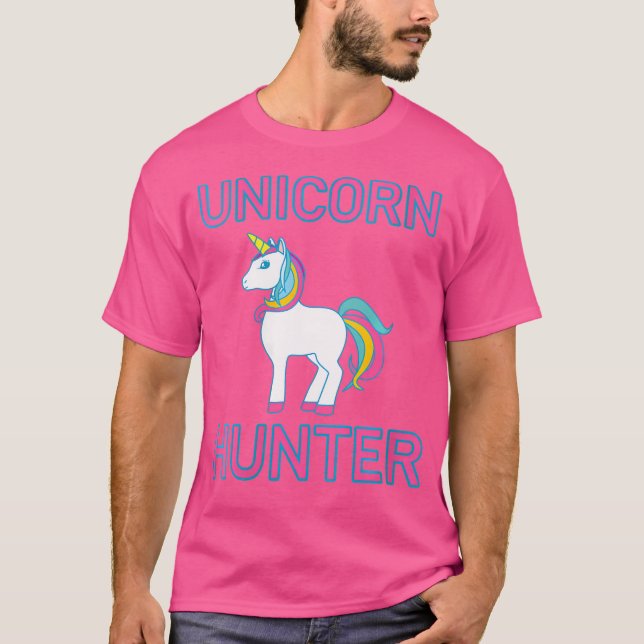 Womens Unicorn Hunter Rainbow Myth Fairytale Unico T-Shirt (Front)