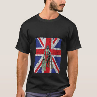 Womens Union Jack Excalibur England United Kingdom T-Shirt
