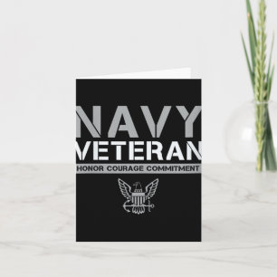Womens Us Navy - Veteran Honor Courage Commitment  Card
