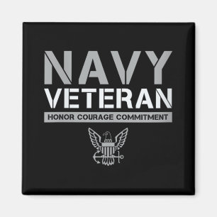 Womens Us Navy - Veteran Honor Courage Commitment Magnet