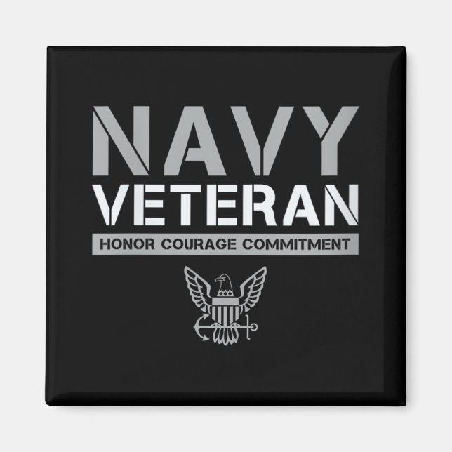 Womens Us Navy - Veteran Honor Courage Commitment  Magnet (Front)