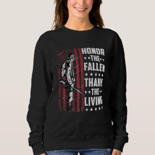 Womens Us Veterans Honor The Fallen Thank The Livi Sweatshirt