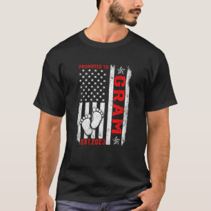 Womens Usa Flag Promoted To Gram Est 2023 Women Fa T-Shirt