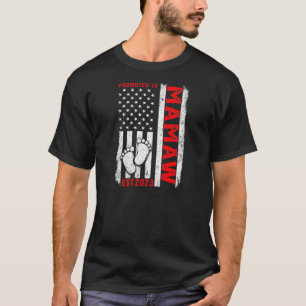 Womens Usa Flag Promoted To Mamaw Est 2023 Women F T-Shirt