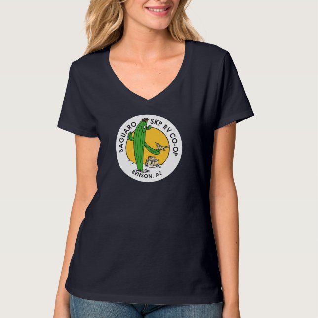 Women's V-Neck Logo T-Shirt (Front)