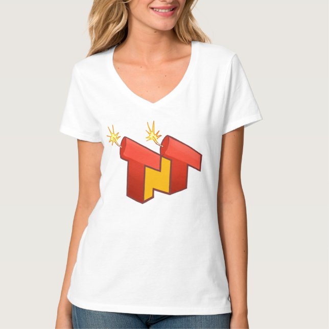 Women's V-Neck (LOGO) T-Shirt (Front)