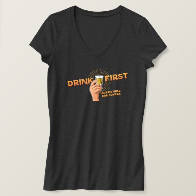 Women's V-Neck T-Shirt (Design Front)