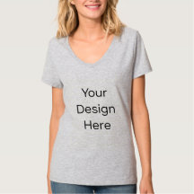 Women's V-Neck T-Shirt Light Steel