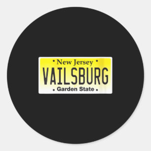 Womens Vailsburg Newark Nj City New Jersey License Classic Round Sticker