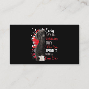 Womens Valentines Day Cane Corso Mom Mother Large  Business Card