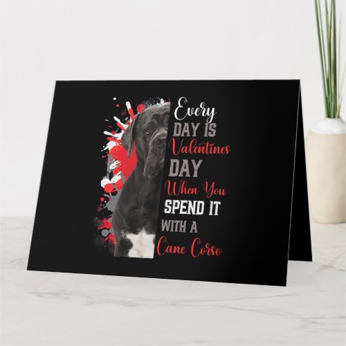 Womens Valentines Day Cane Corso Mom Mother Large Card