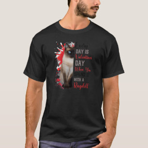 Womens Valentines Day Ragdoll Cat Mama Mother Funn T-Shirt