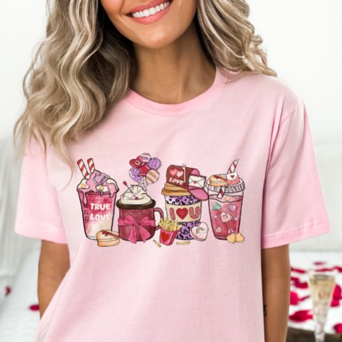 Womens Valentines Day Shirt Valentine Coffee  T_Shirt