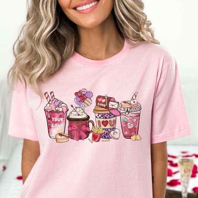 Womens Valentines Day Shirt, Valentine Coffee  T-Shirt (Creator Uploaded)