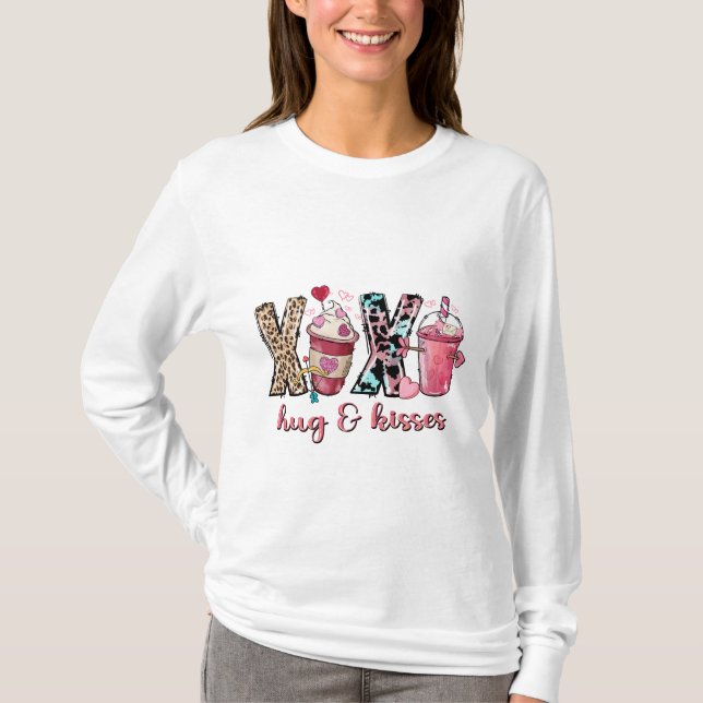 Women's Valentine's Day Tshirt, Valentine Coffee T-Shirt (Front)