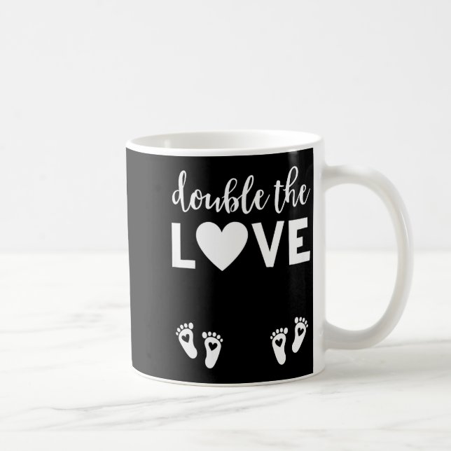 Womens Valentines Day Twin Pregnancy Announcemen V Coffee Mug (Right)