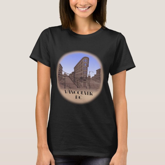 Women's Vancouver T-shirt Organic Gastown Souvenir (Front)