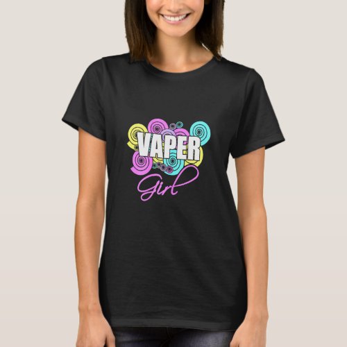 Womens Vaper Girl Design Vape Vaping  T_Shirt