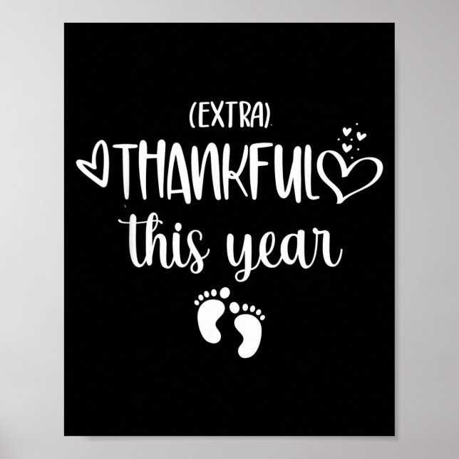Womens Very Thankful This Year Happy Pregnancy Ann Poster (Front)