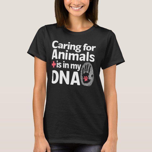 Womens  Vet Tech Caring For Animals T-Shirt (Front)