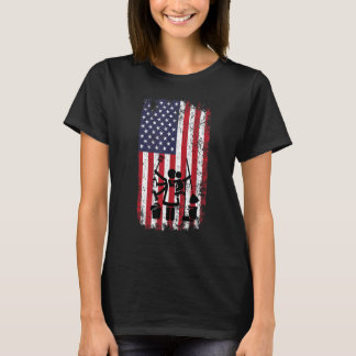 Womens Veterans Housewife Matching For Patriotic V T-Shirt