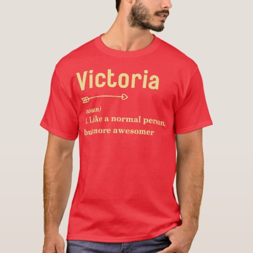 Womens Victoria Cute and Funny Name Tag Definition T_Shirt