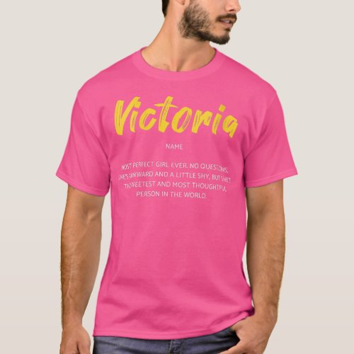 Womens VICTORIA SARCASTIC NAME DEFINITION GIFT FOR T_Shirt