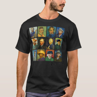 Womens Vincent Van Gogh Self Portraits VNeck T-Shirt